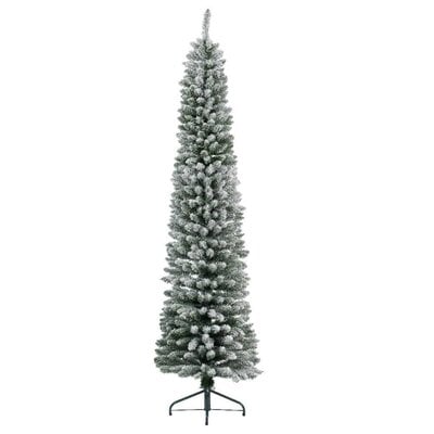 Pencil Pine Snowy kunstkerstboom smal 240xø70cm | wit/sneeuw
