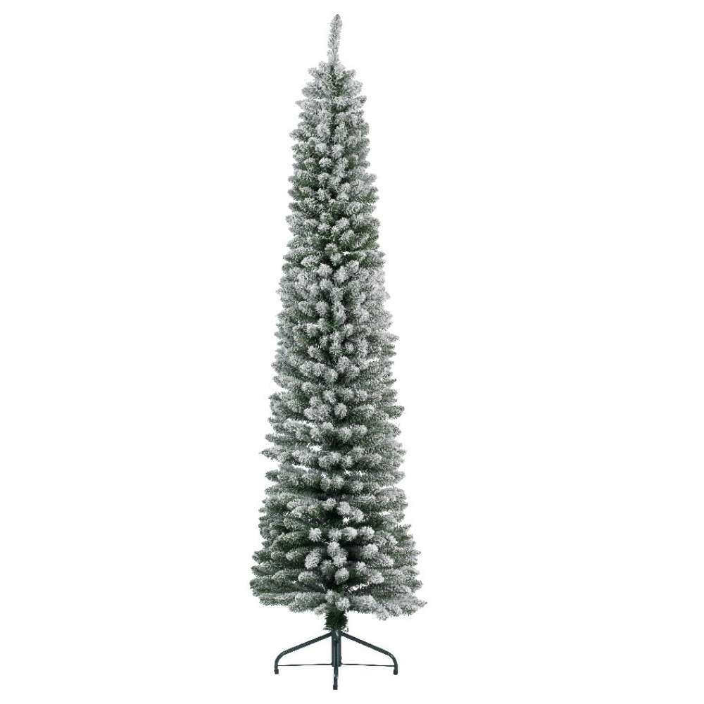 Pencil Pine Snowy kunstkerstboom smal 240xø70cm | wit/sneeuw