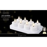 Oplaadbaar theelicht | LED lampje | geschikt voor binnen | set van 8 | 4,5cm
