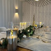 LED dinerkaars set van 2  | wax | crème/warm wit | ø2,2x24,5cm