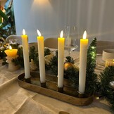 LED dinerkaars set van 2  | wax | crème/warm wit | ø2,2x24,5cm