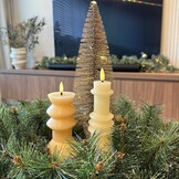 Mini kerstboom decoratief | goud | LED/warm wit | 40cm