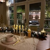 LED kaars | wax | lichtroze/warm wit | ø7,5x17,3cm