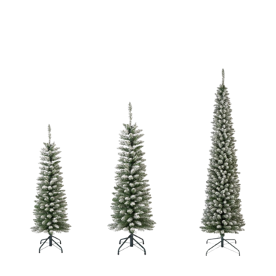 SET-VOORDEEL | Pencil Pine Snowy  family 150/180/210cm | smal | wit/met sneeuw