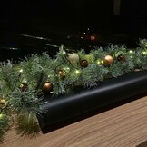 Glendon kerstguirlande | groen met bevroren details | 180cm