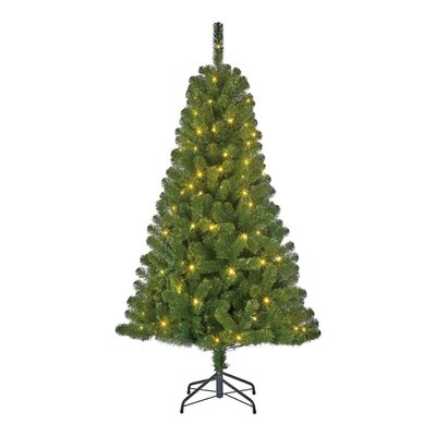 Charlton kunstkerstboom 155xø91cm | groen met 200 LED lampjes