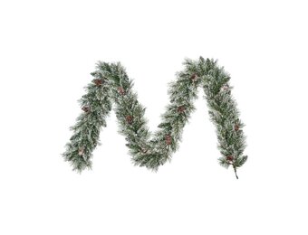 Vandans kerstguirlande | groen met bevroren details & dennenappels | 270cm