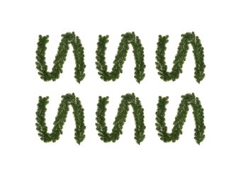 Norton kerstguirlande set van 6 | groen | 180cm