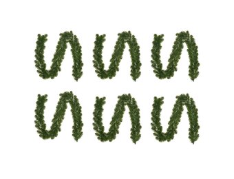 Norton kerstguirlande set van 6 | groen | 270cm