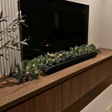 Glendon kerstguirlande set van 6 | groen met bevroren details & LED lampjes | 180cm