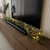 Glendon kerstguirlande set van 6 | groen met bevroren details | 180cm