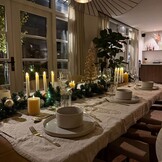 LED dinerkaars set van 4 | wax | crème met ribbel/warm wit | ø2,2x24,5cm