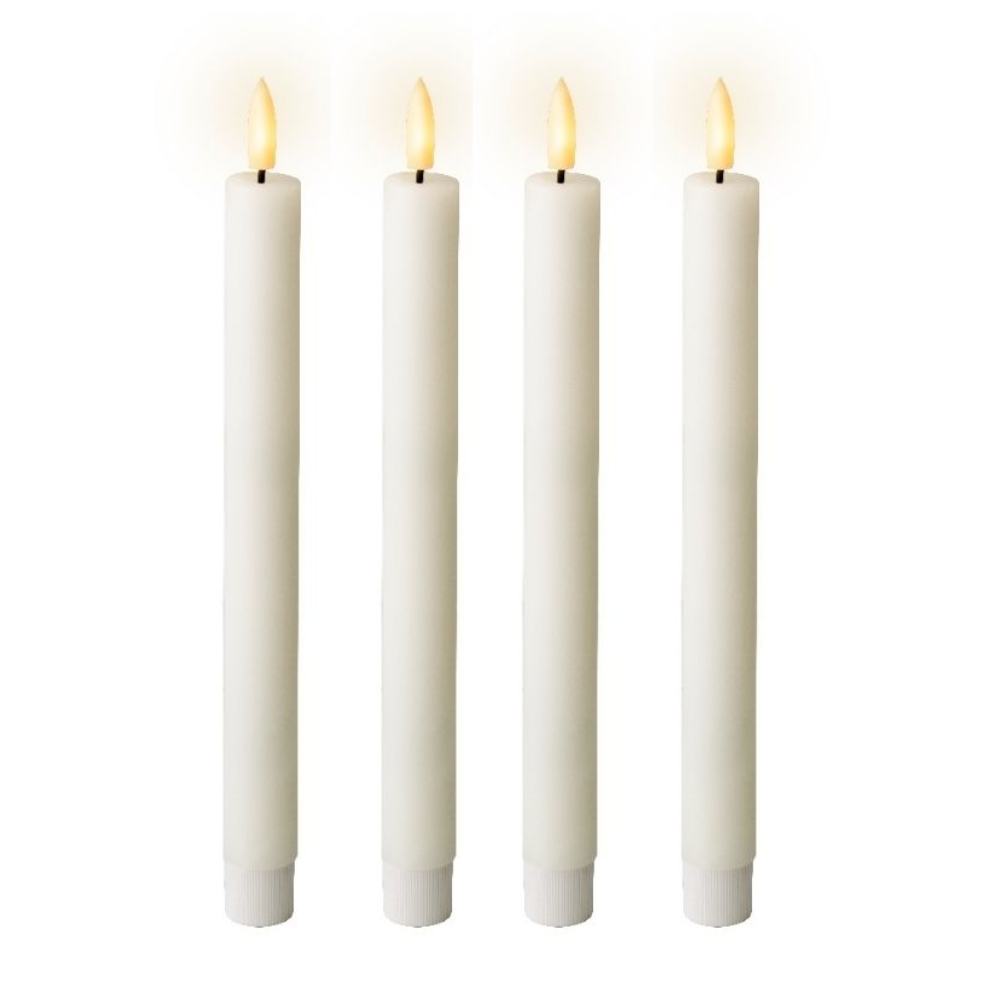 LED dinerkaars set van 4 | wax | wit/warm wit | ø2,2x24,5cm