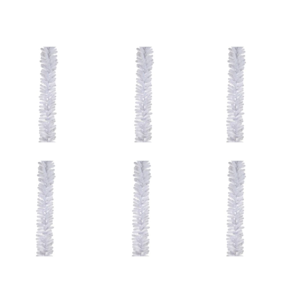 Icelandic kerstguirlande set van 6 | wit | 270cm