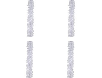 Icelandic kerstguirlande set van 2 | wit | 180cm