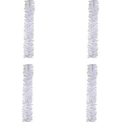 Icelandic kerstguirlande set van 2 | wit | 180cm