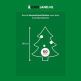 Norton kerstboompje in pot 90xø50cm | groen met bevroren details & 30 LED lampjes