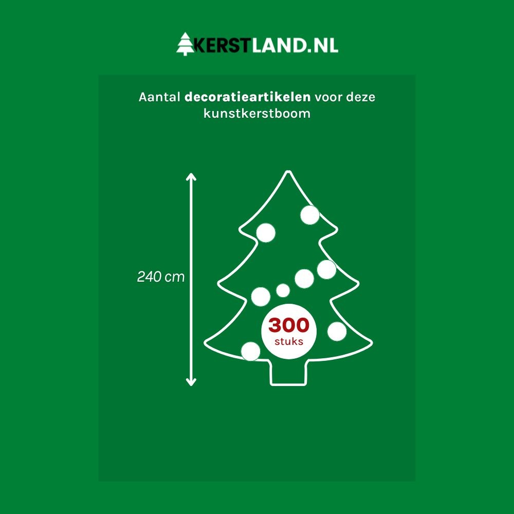 Killington Fir kunstkerstboom smal 240xø113cm | groen met 460 LED lampjes