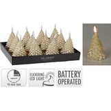 LED kerstboom kaars | goud | 11cm