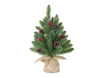 Creston kerstboompje incl. besjes en dennenappels | groen | 45cm