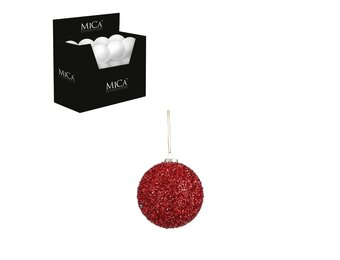 Kerstbal | onbreekbaar | rood | 8cm