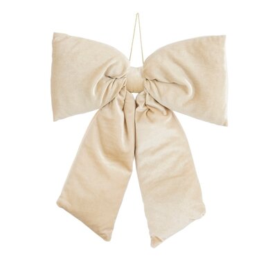 Kerststrik | polyester | creme | 50cm