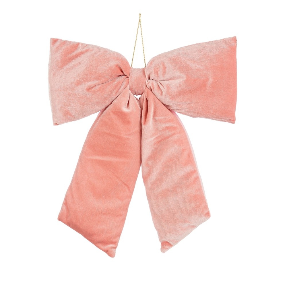 Kerststrik | polyester | roze | 50cm