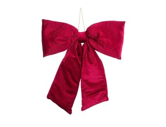 Kerststrik | polyester | donkerrood | 50cm