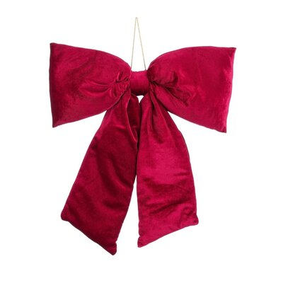 Kerststrik | polyester | donkerrood | 50cm