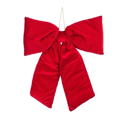 Kerststrik | polyester | rood | 50cm
