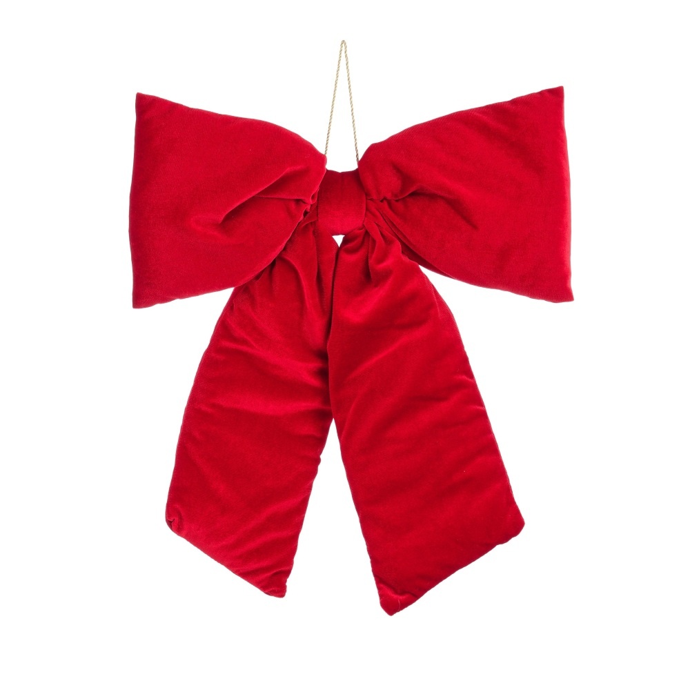 Kerststrik | polyester | rood | 50cm