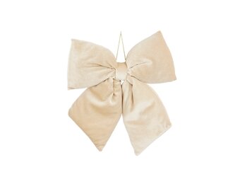 Kerststrik | polyester | creme | 34cm