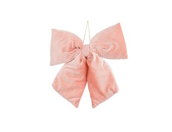 Kerststrik | polyester | roze | 34cm