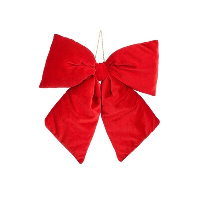 Kerststrik | polyester | rood | 34cm