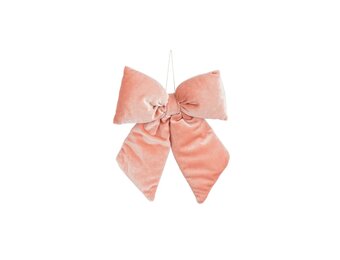 Kerststrik | polyester | roze | 23cm