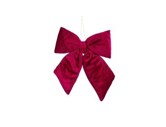 Kerststrik | polyester | donkerrood | 23cm