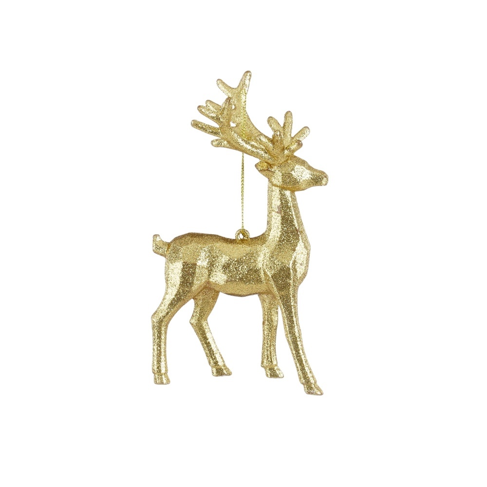 Kersthanger rendier | onbreekbaar | goud | 15cm