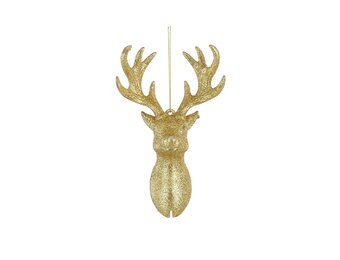 Kersthanger rendier | onbreekbaar | goud | 14cm