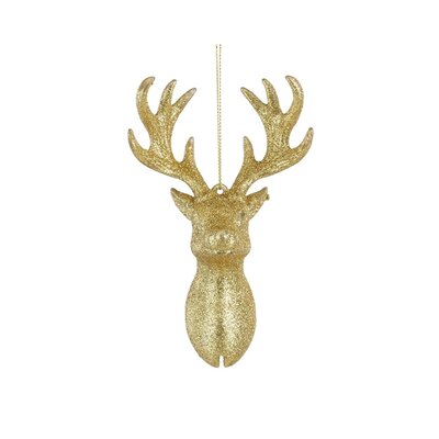 Kersthanger rendier | onbreekbaar | goud | 14cm