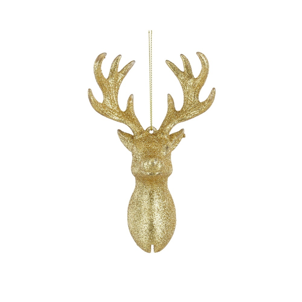 Kersthanger rendier | onbreekbaar | goud | 14cm