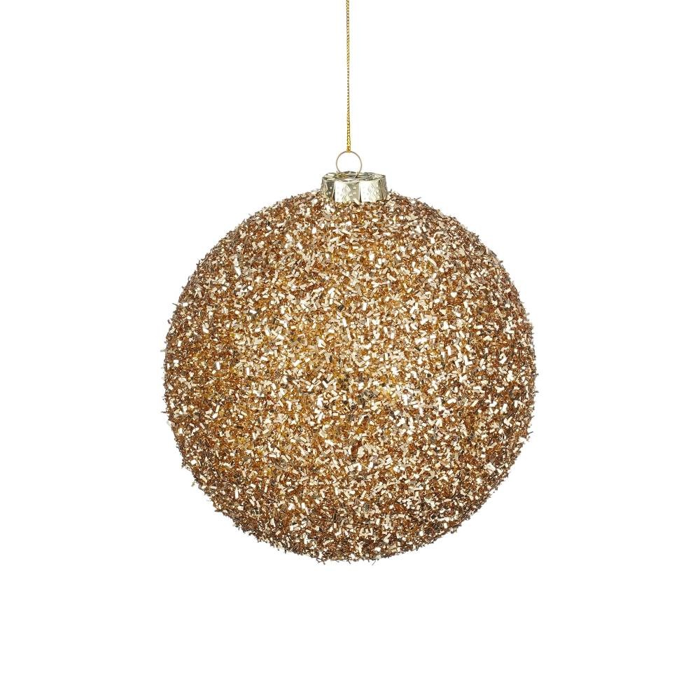 Kerstbal | onbreekbaar | champagne | 15cm