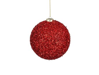 Kerstbal | onbreekbaar | rood | 15cm