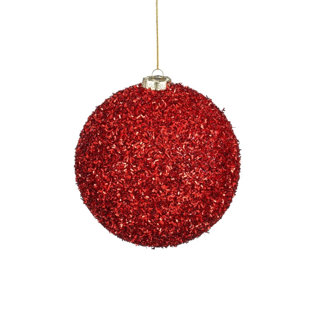 Kerstbal | onbreekbaar | rood | 15cm