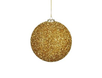 Kerstbal | onbreekbaar | goud | 15cm