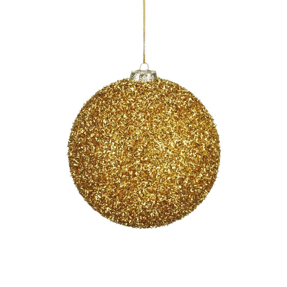 Kerstbal | onbreekbaar | goud | 15cm