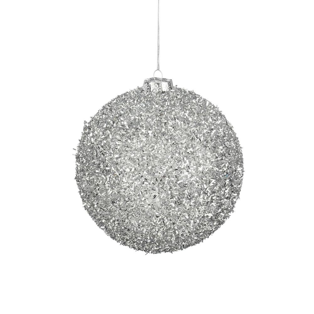 Kerstbal | onbreekbaar | zilver | 15cm