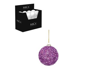 Kerstbal | onbreekbaar | lila | 8cm