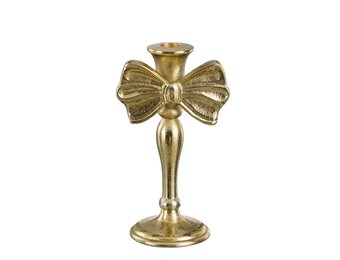 Kandelaar strik goud - l11xb8xh20cm