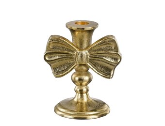 Kandelaar strik goud - l11xb8xh13cm