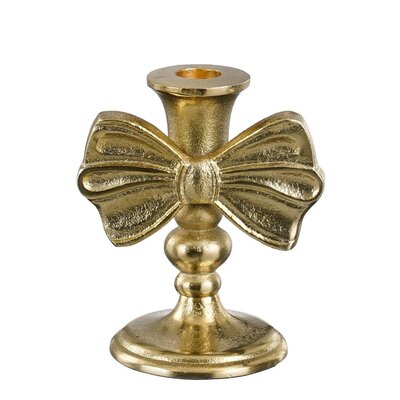 Kandelaar strik goud - l11xb8xh13cm